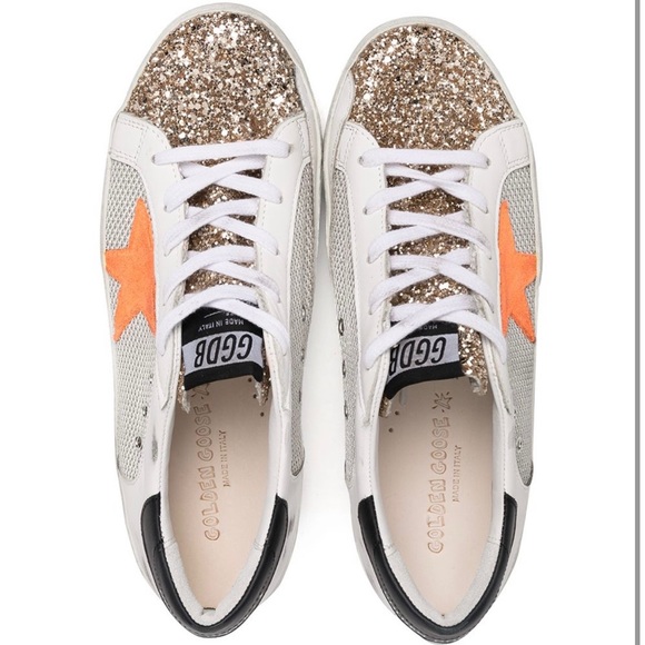 **ISO** Golden Goose Teen Superstar (Orange and Black) Size 34 or 35 - Picture 2 of 2